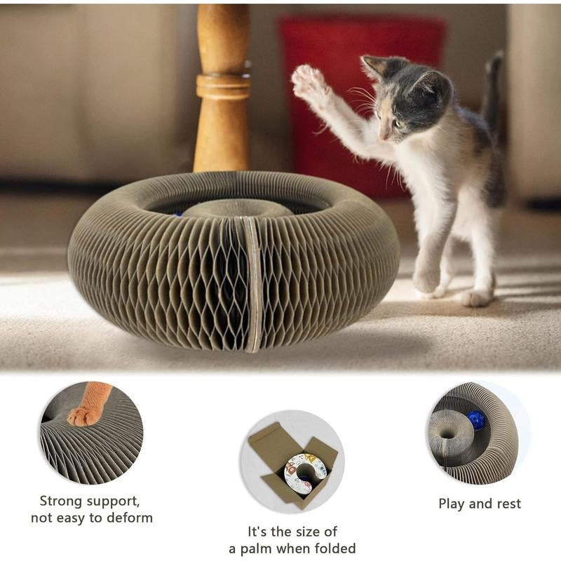 Cat Scratching Board Corrugated Paper, Protects Furniture, Foldable Design, Fun for Cats, Portable