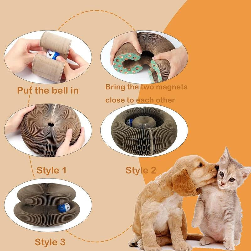 Cat Scratching Board Corrugated Paper, Protects Furniture, Foldable Design, Fun for Cats, Portable