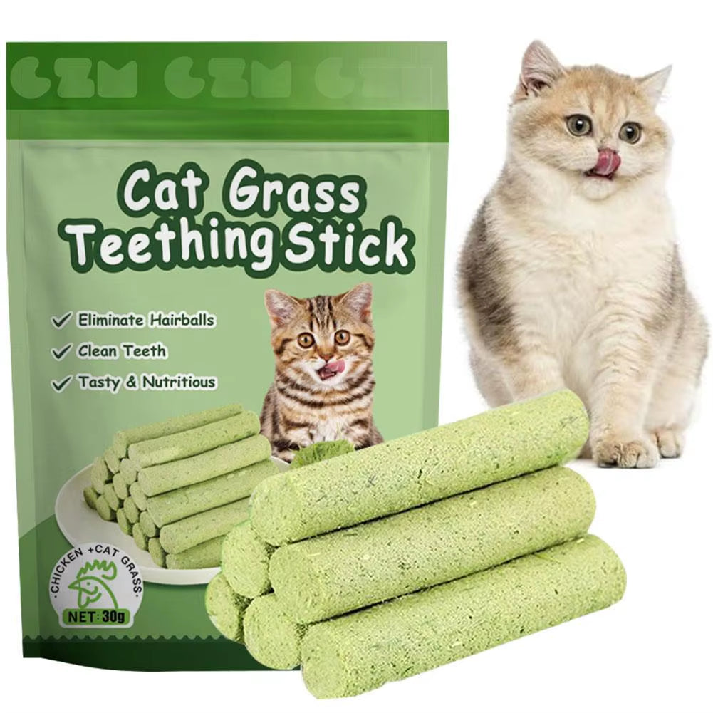 6Pieces Cat Grass Teeth Grinding Stick Pet Snacks Hairball Kitten Removal Instant Kitten Removal Teeth Cat Mild Cleaning Ha I2V9