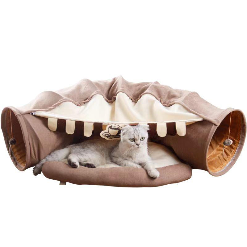 Multifunctional Pet Nest Cat Tunnel and Cat Bed 2 in 1