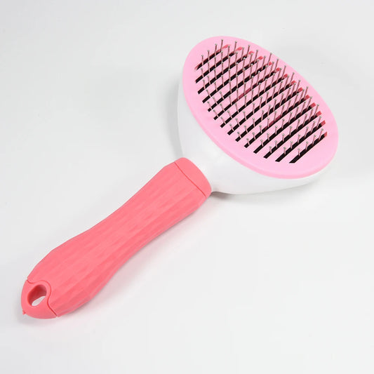 Dog Hair Removal Comb Grooming Brush Stainless Steel Cats Combs Automatic Non-Slip Brushs for Dogs Cats Dog Brush