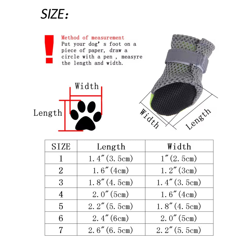 4Pcs/Set Winter Reflective Thick Warm Pet Shoes Dogs Snow Boots Anti-Slip Shoes for Small Dogs Cats Chihuahua Yorkie